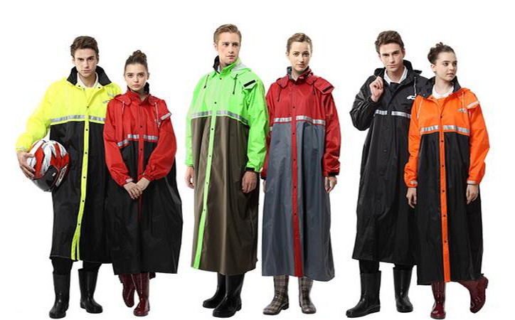 【達新牌】達新將環保全開雨衣:B49螢光黃/黑、B50紅/黑、B52橙/黑、B54萊姆綠/軍綠、B55紅/灰
